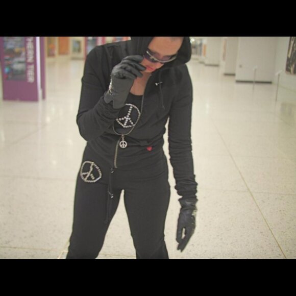 TWISTED HEART AMERICA 3 PIECE SWAVORSKI CRYSTAL Y2K VINTAGE - Picture 12 of 14